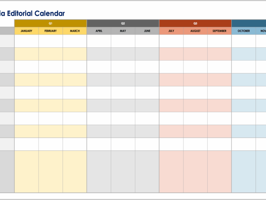 Free Social Media Calendar Templates All Formats All Types