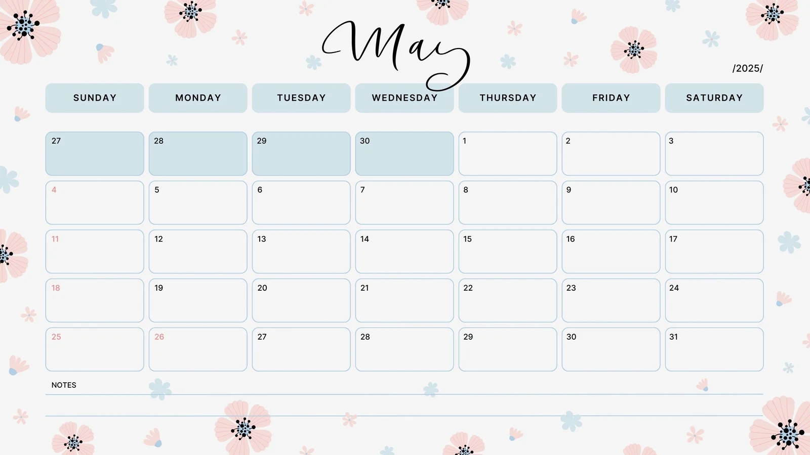 Free To Edit And Print May 2025 Calendar Templates Canva