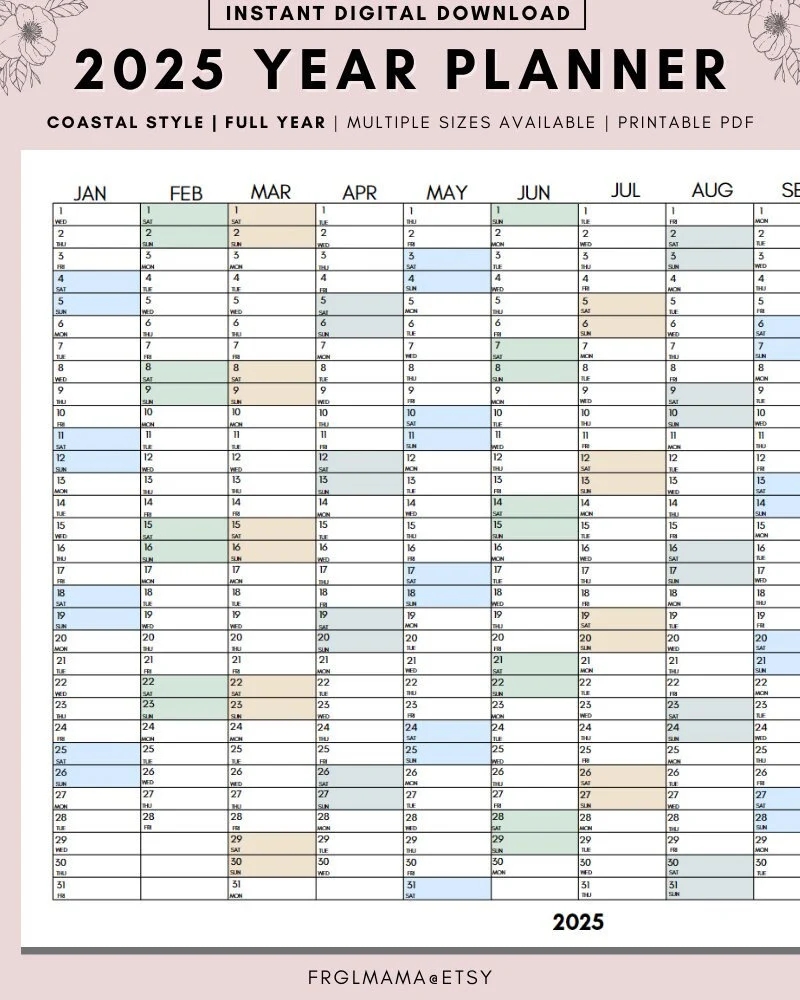 2025 Blank One Page Calendar Calendarpedia