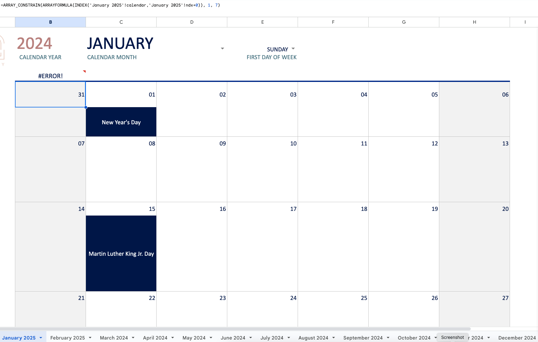 Blank Monthly Calendar 2025 Word