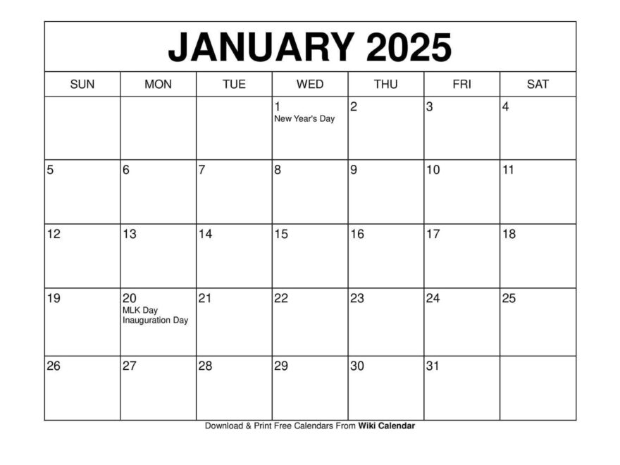 January 2025 Calendar Wiki Calendar By Wiki Calendar Issuu