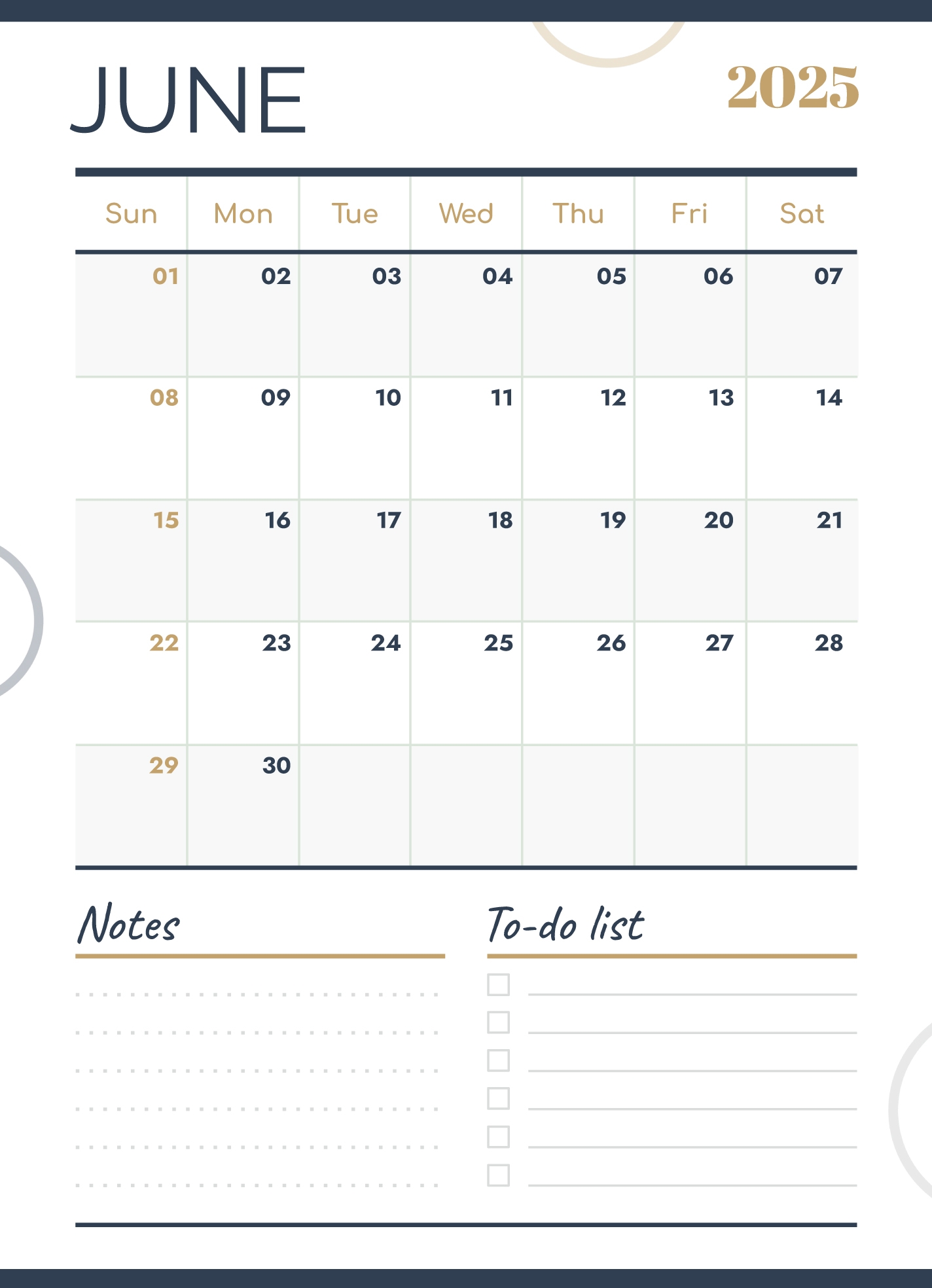 Blank Free Calendar Pages 2025