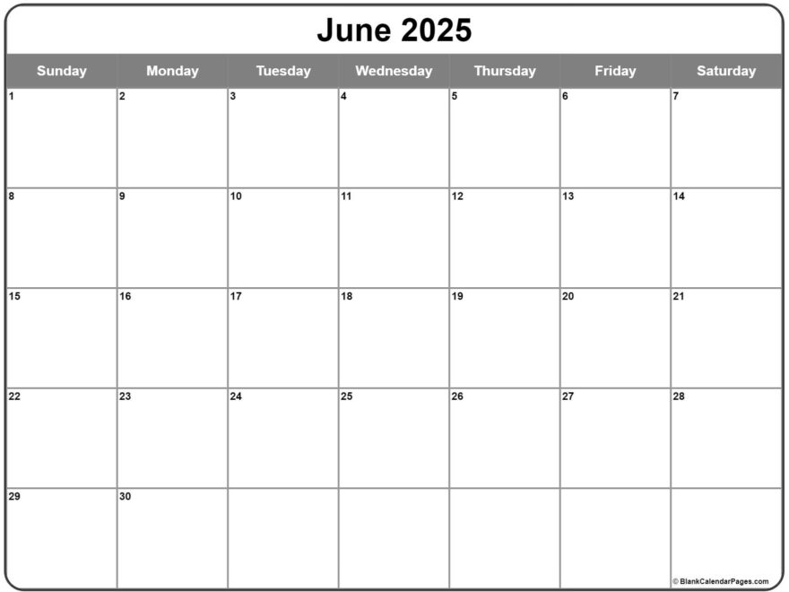 June 2025 Calendar Free Printable Calendars