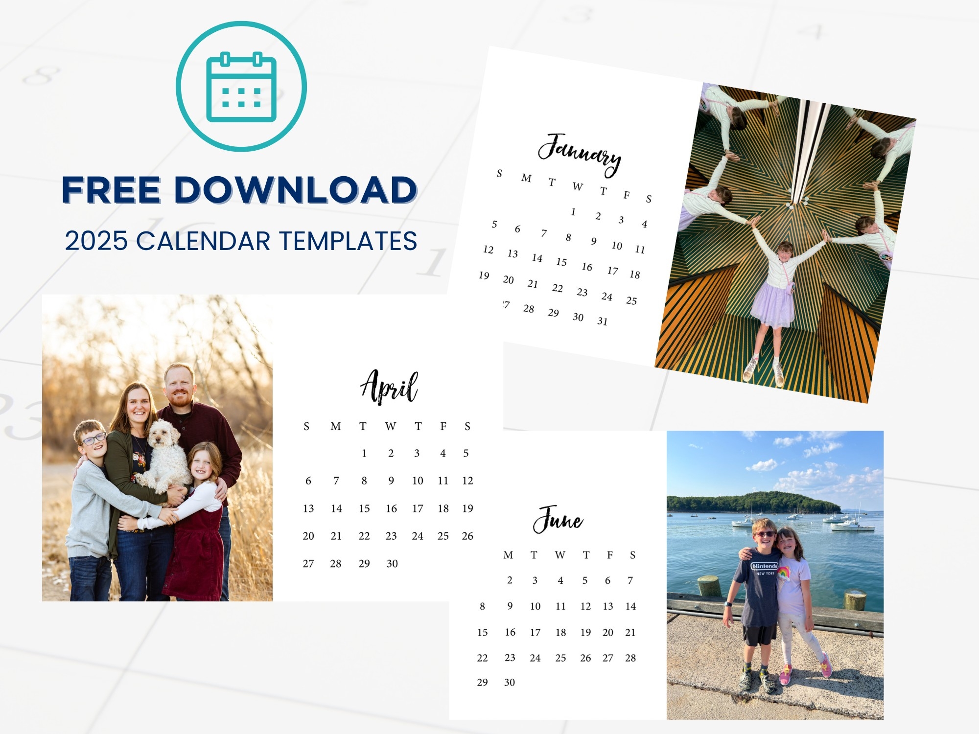 Free Blank Calendar 2025 Template Portrait