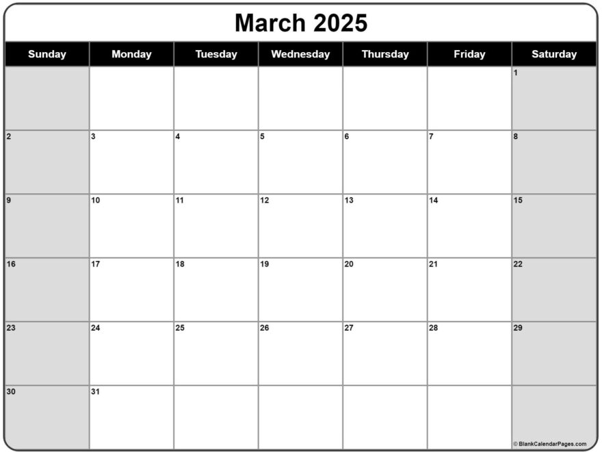 March 2025 Calendar Free Printable Calendars