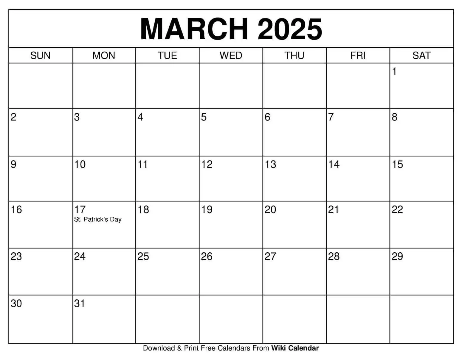 March 2025 Calendar Printable Templates More