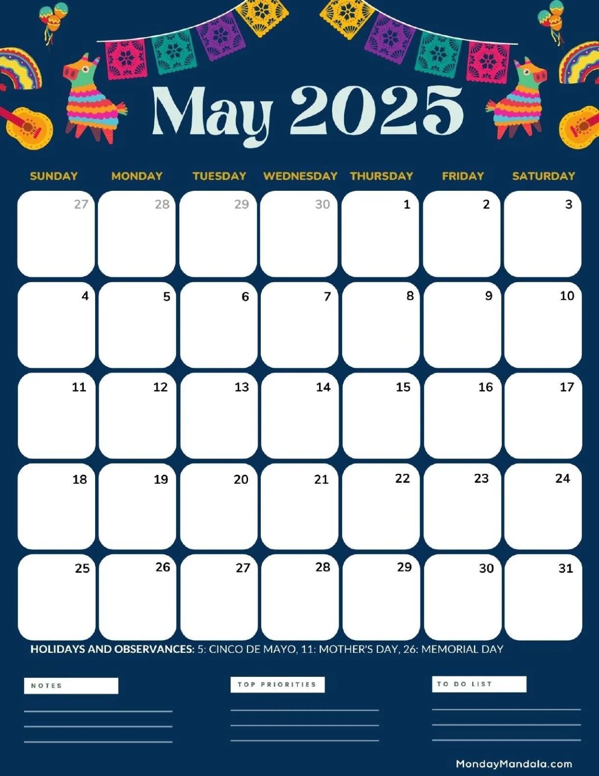 May 2025 Calendar 52 Free PDF Printables 