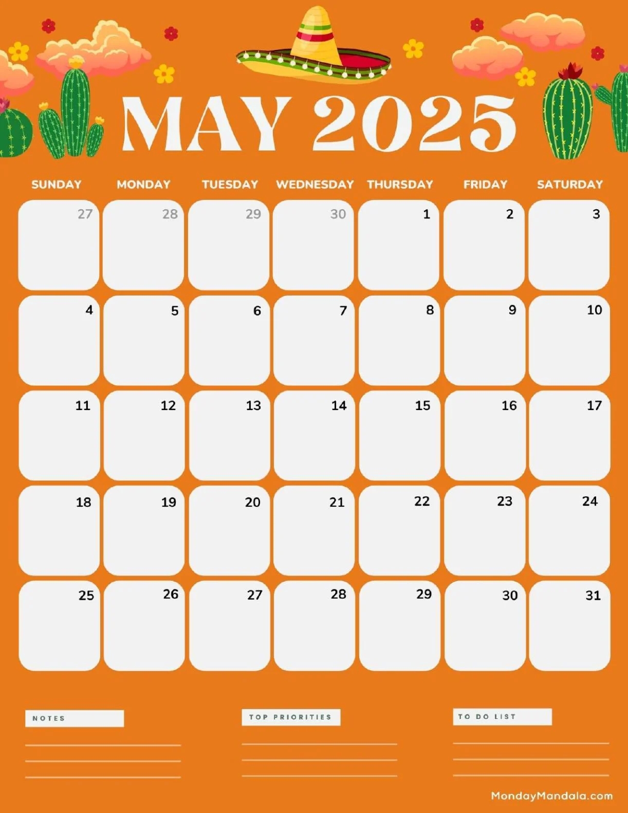 May 2025 Calendar 52 Free PDF Printables 