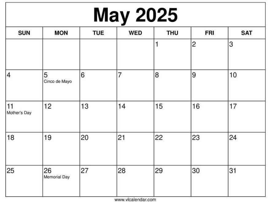 May 2025 Calendar Complete Guide Printable Templates