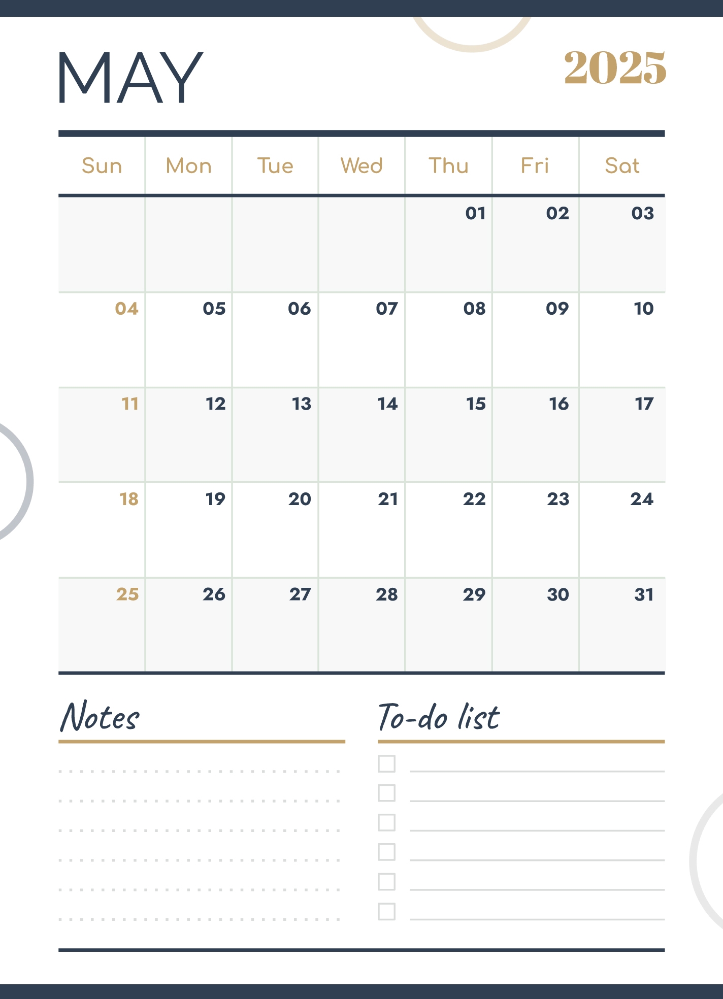 May 2025 Calendar Free Google Docs Template Gdoc io