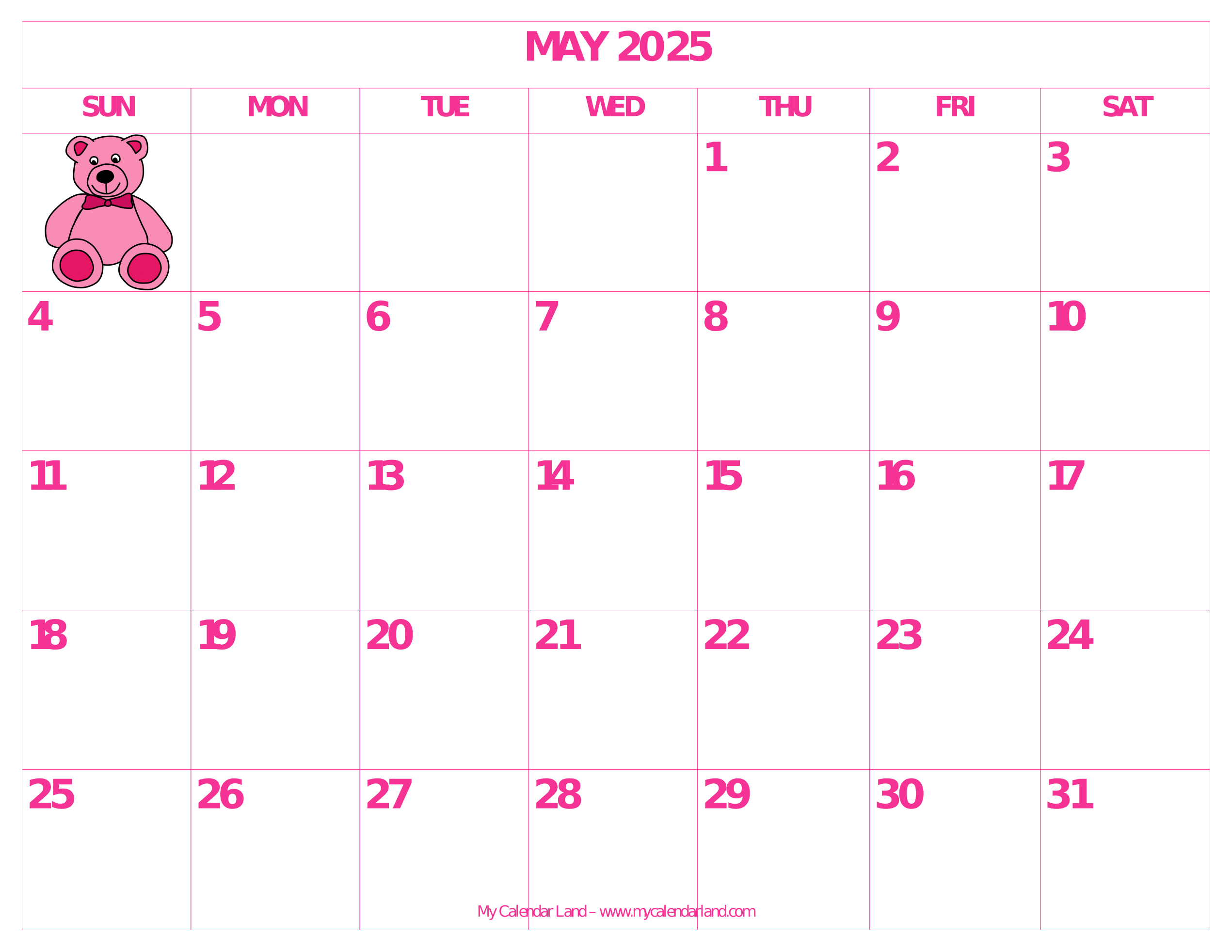 Blank 2025 Calendars To Print