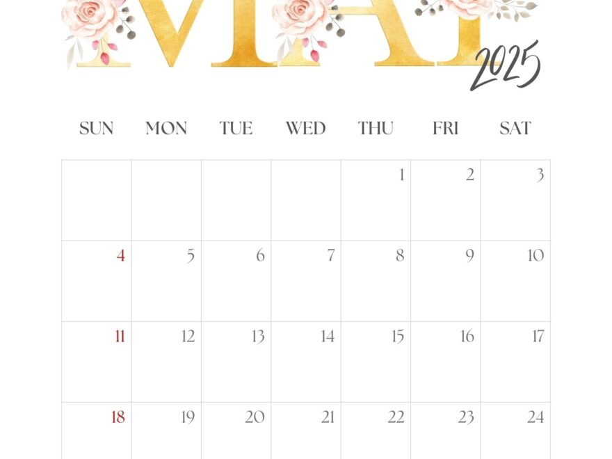 May 2025 Calendar Printables EntheosWeb