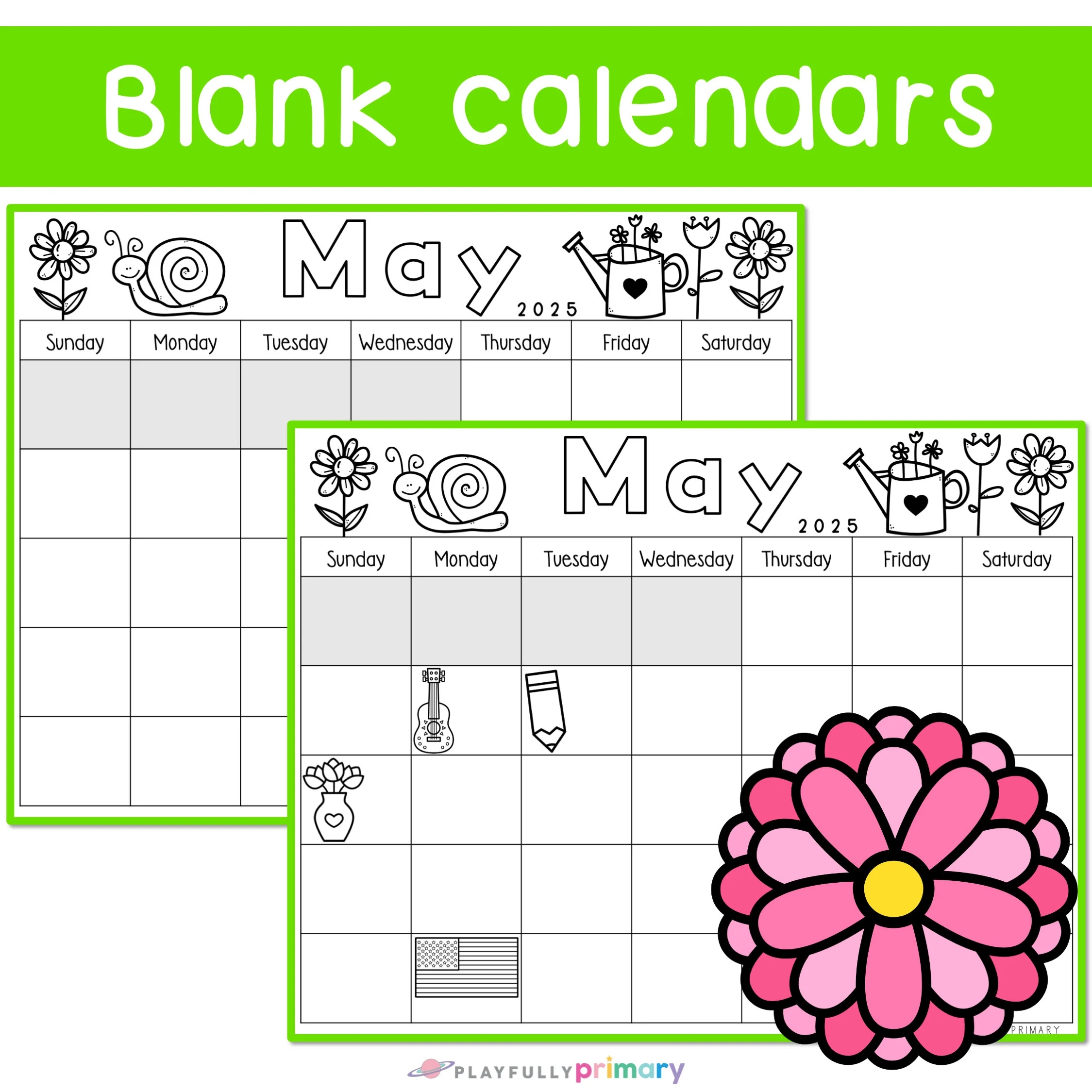 May Calendar 2025 Printable Calendar Tracing Worksheets Kids Calendar Traceable Kindergarten Activities Blank Calendar Template May 2025 Etsy