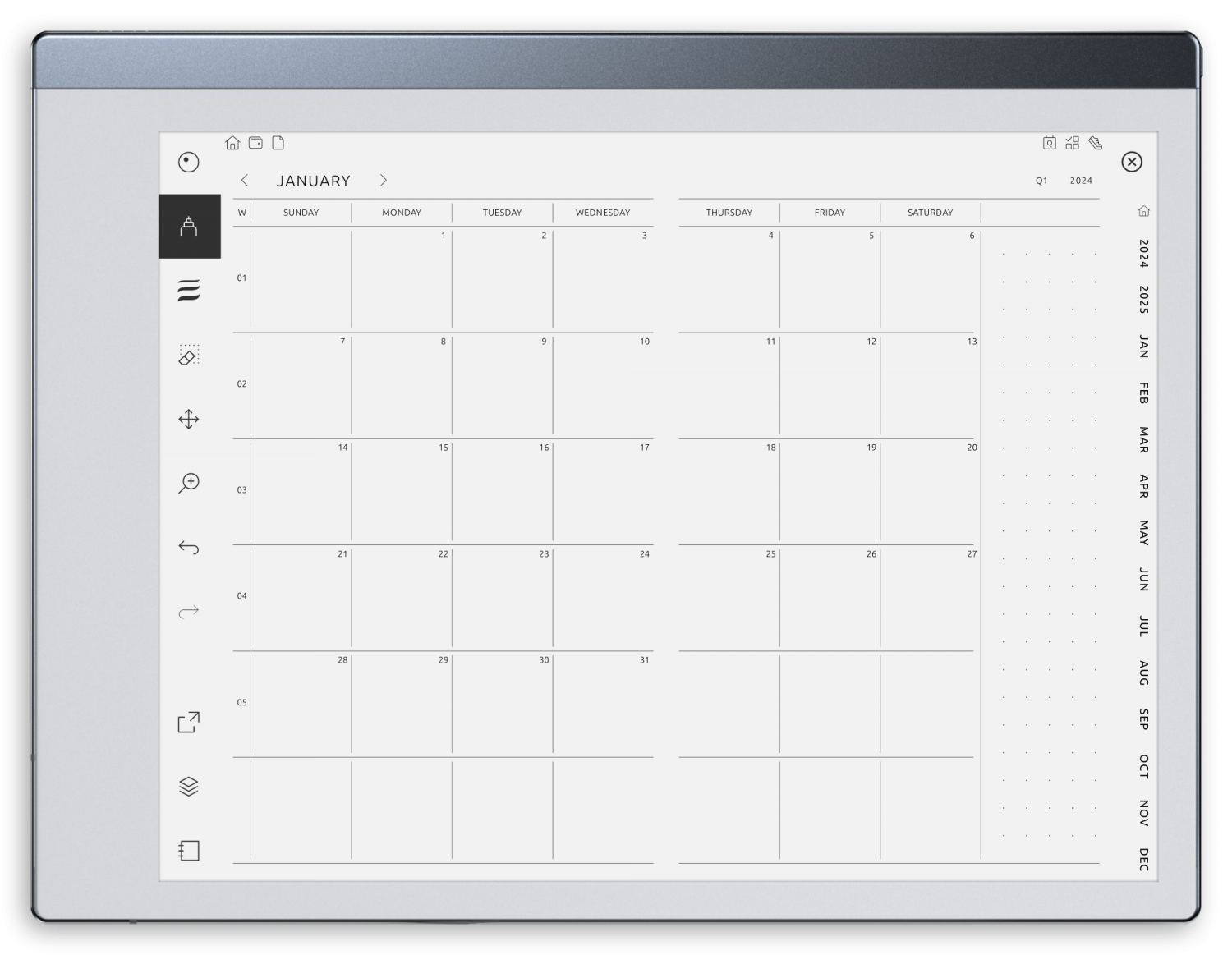 Blank 2025 Month By Month Calendar