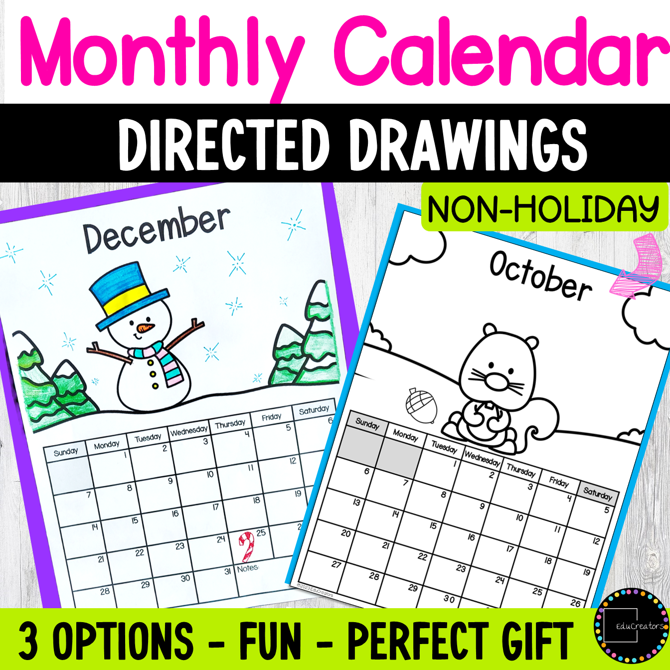 Kid Blank Calendar Of December 2025