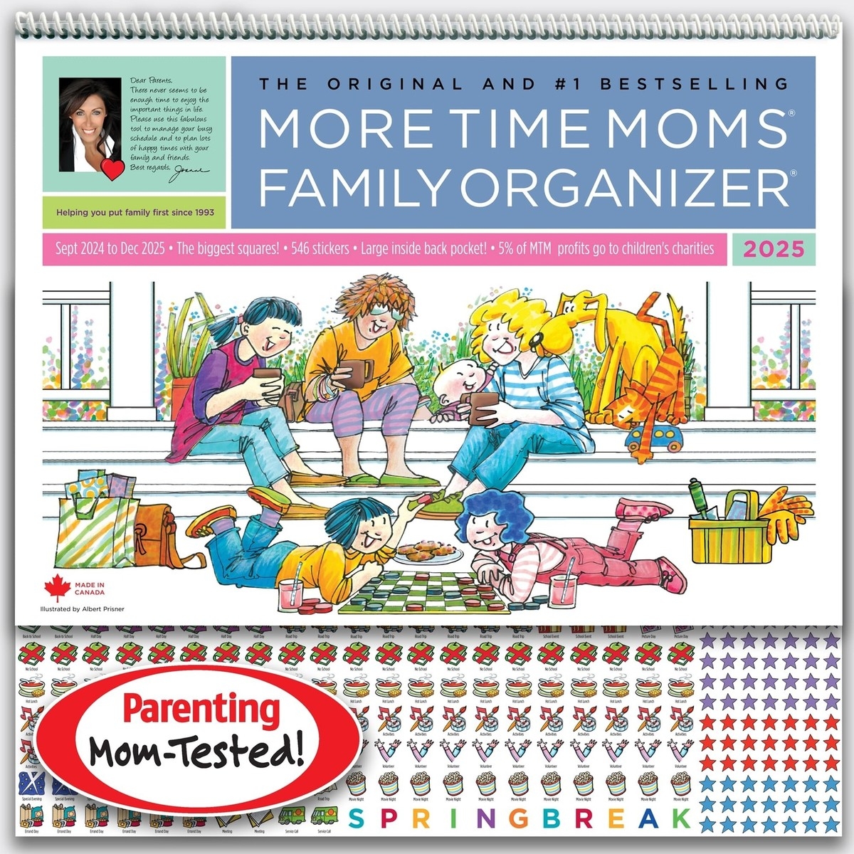 More Time Moms Family Organizer Calendar 2025 15x22 Inches September 20 EBay