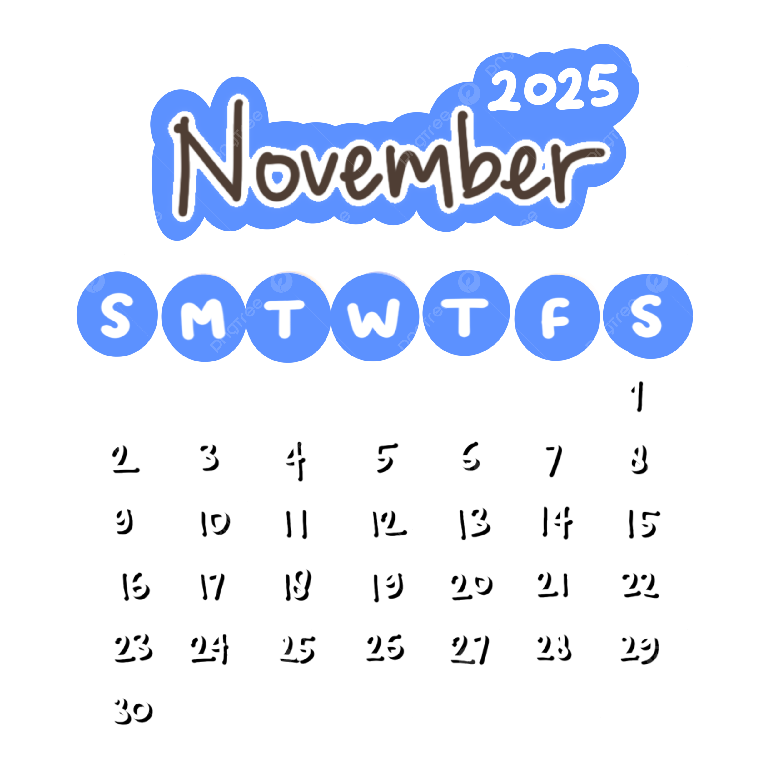 Printable Calendar November 2025
