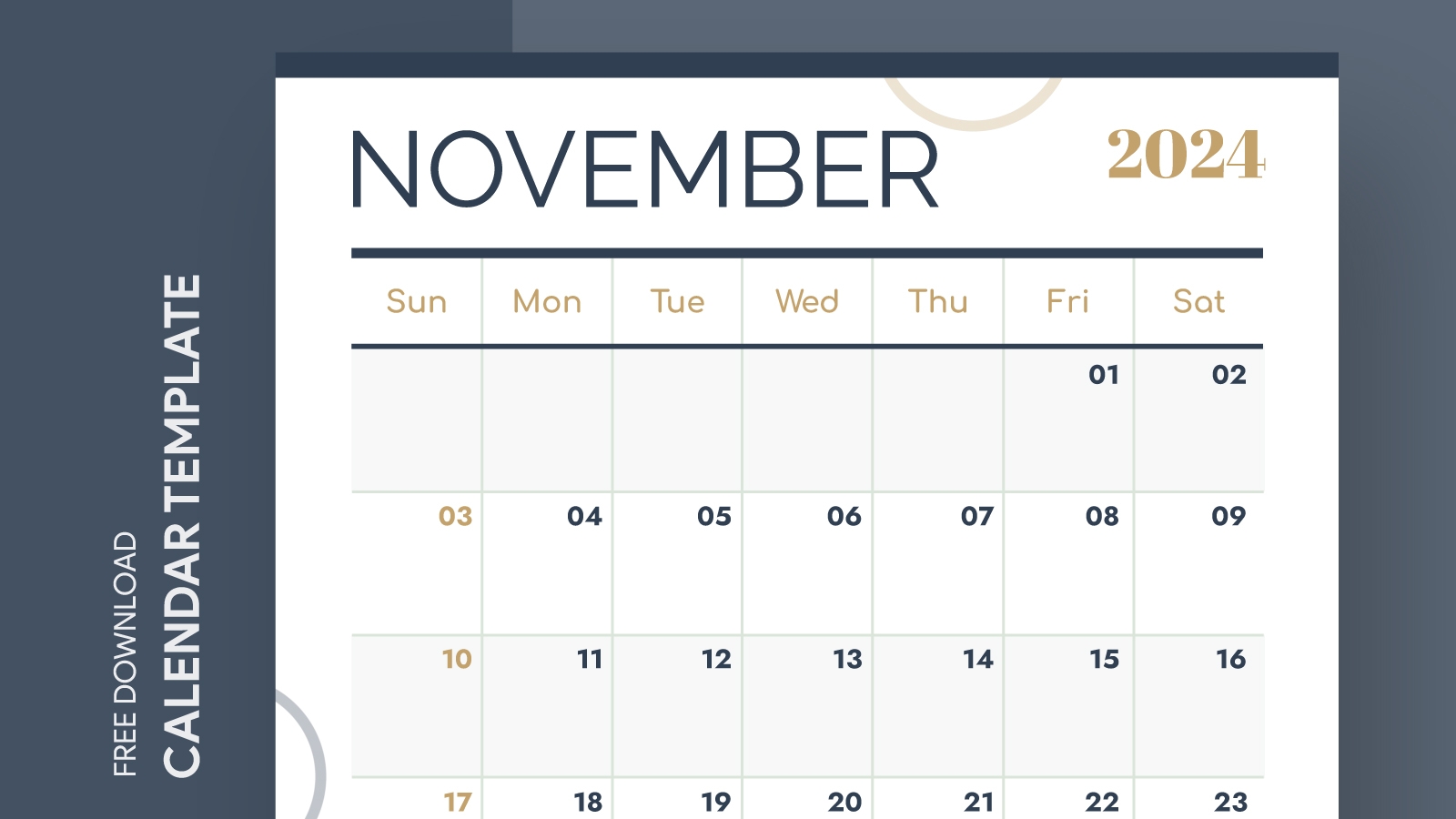Blank Printable Calendar November 2025