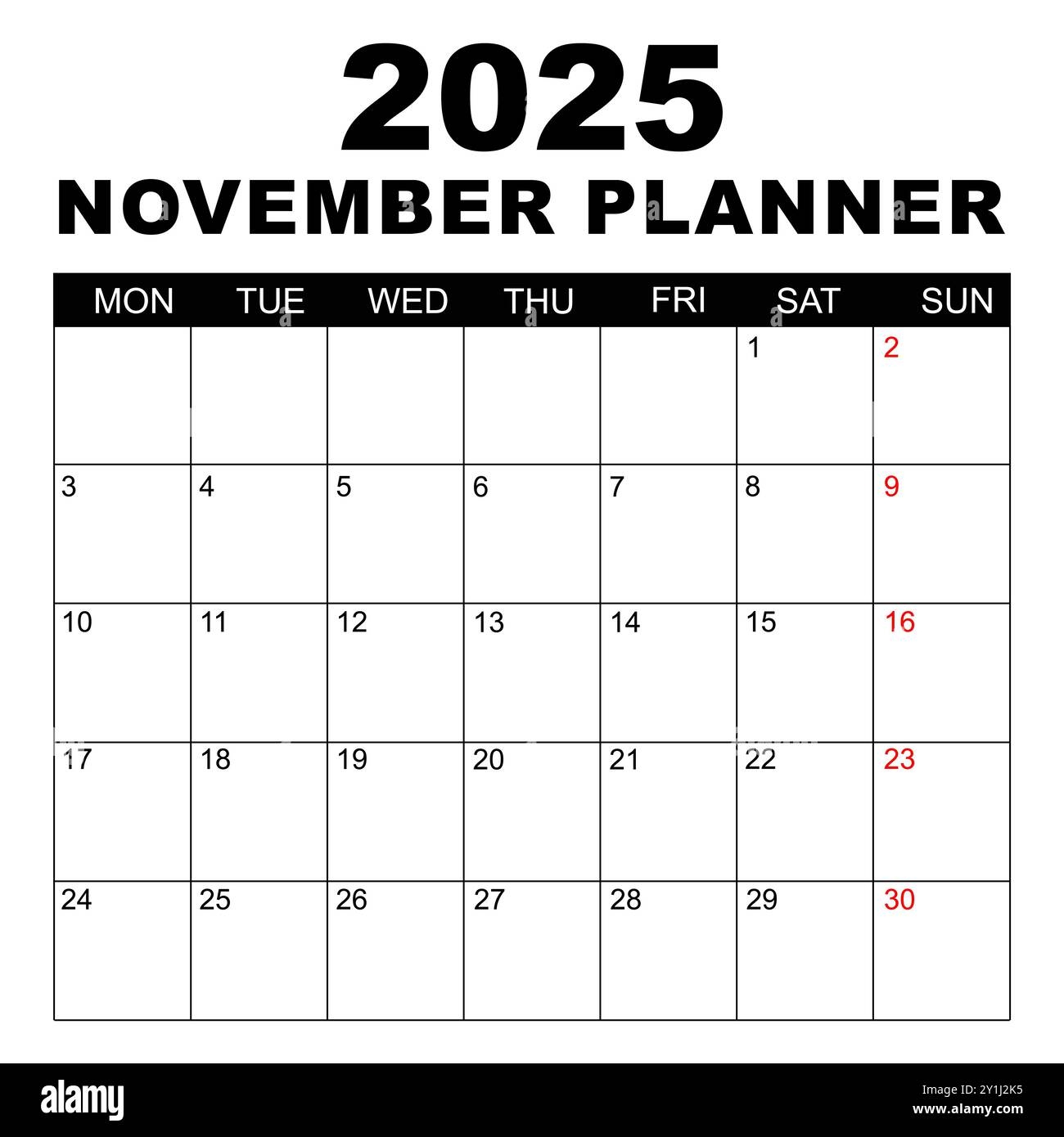 November 2025 Blank Printable Calendar