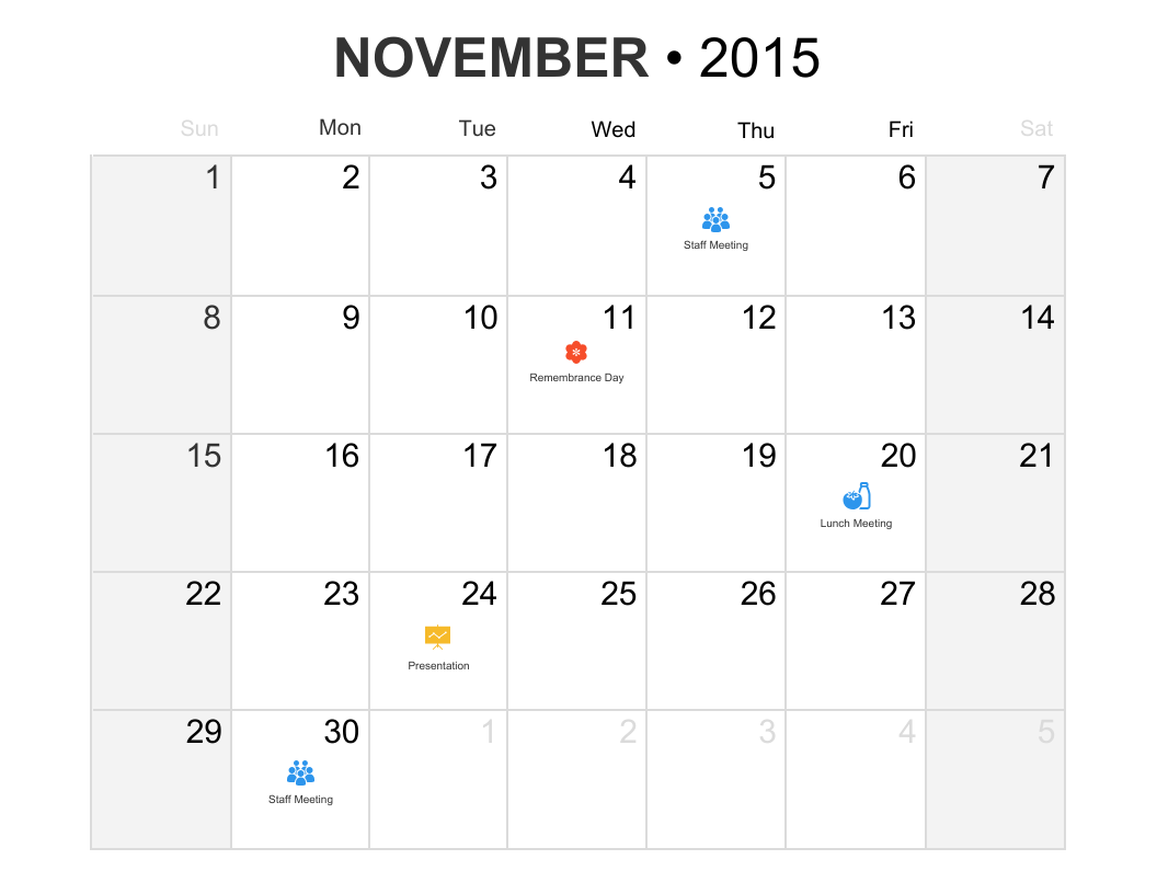 November Calendar Timeline Infographic Template Venngage