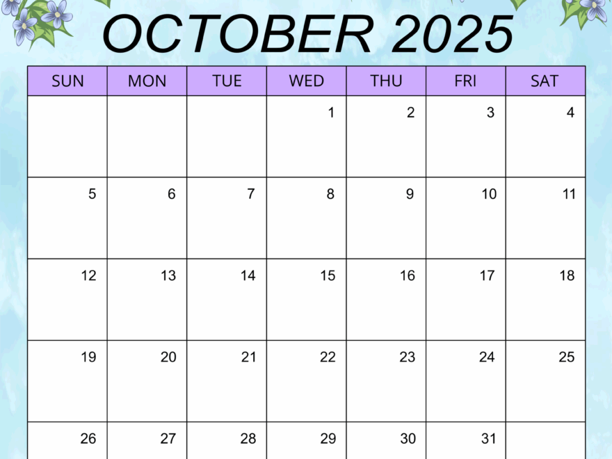October 2025 Calendar Free Printable Free Printables Monograms Design Tools Patterns DIY Projects