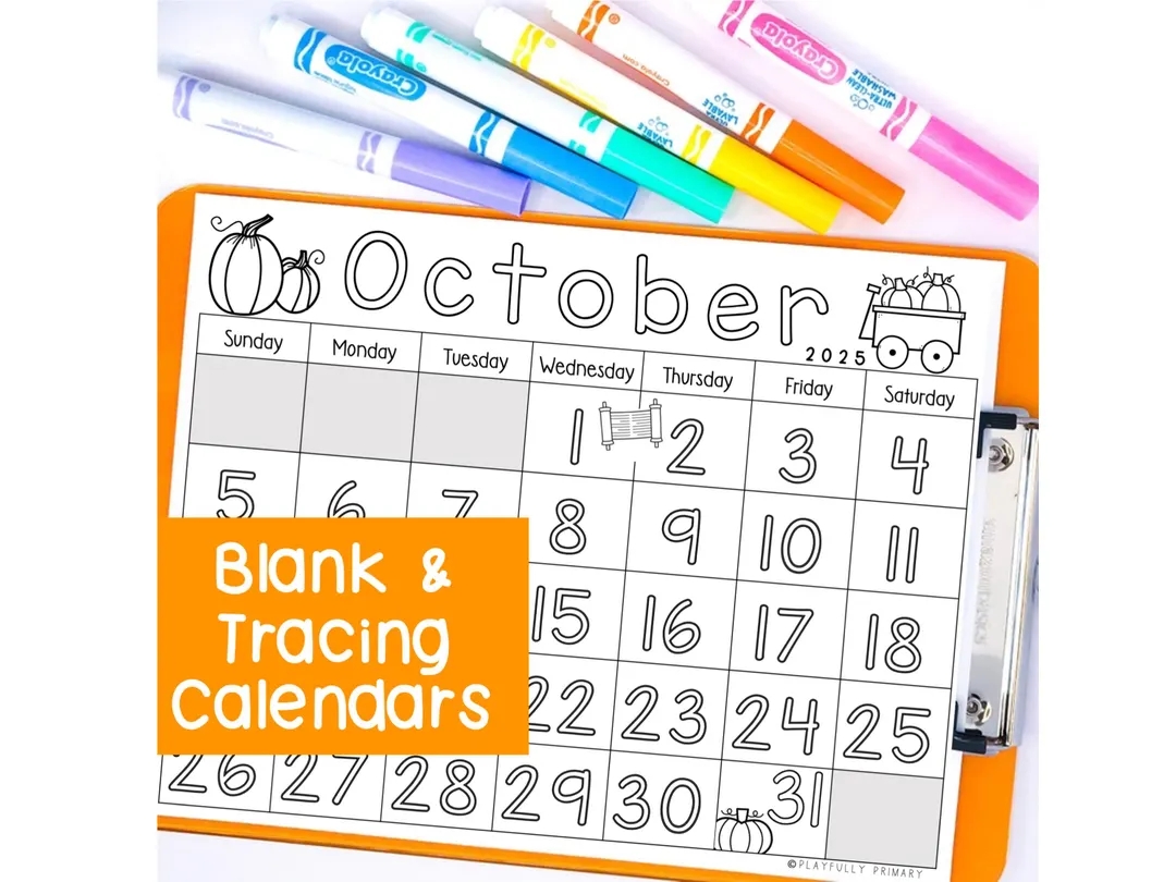 2025 October Calendar Blank