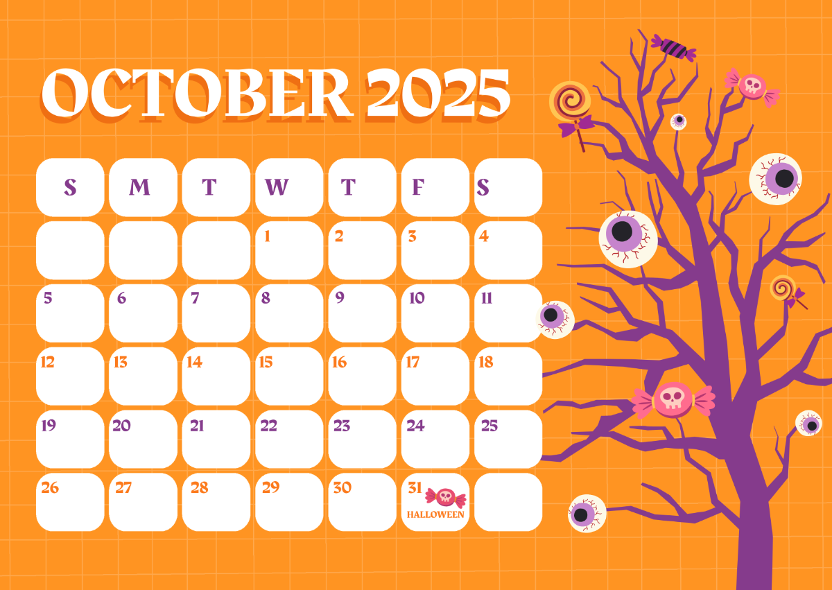 Blank Calendar 2025 October Printable