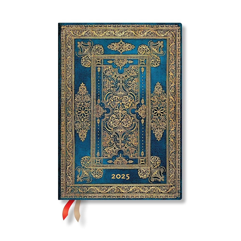 Paperblanks 2025 Daily Planner Blue Luxe Luxe Design 12 Month Midi Elastic Band 416 Pg 80 GSM Paperblanks 9781408755310 Amazon Books