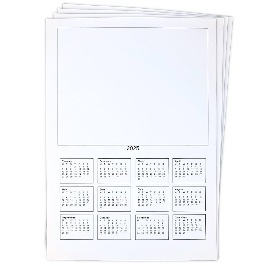 Homemade Blank Calendar 2025