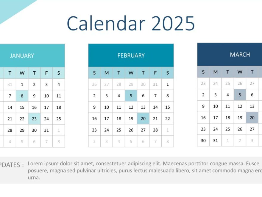 PowerPoint Annual Calendar Template 2025
