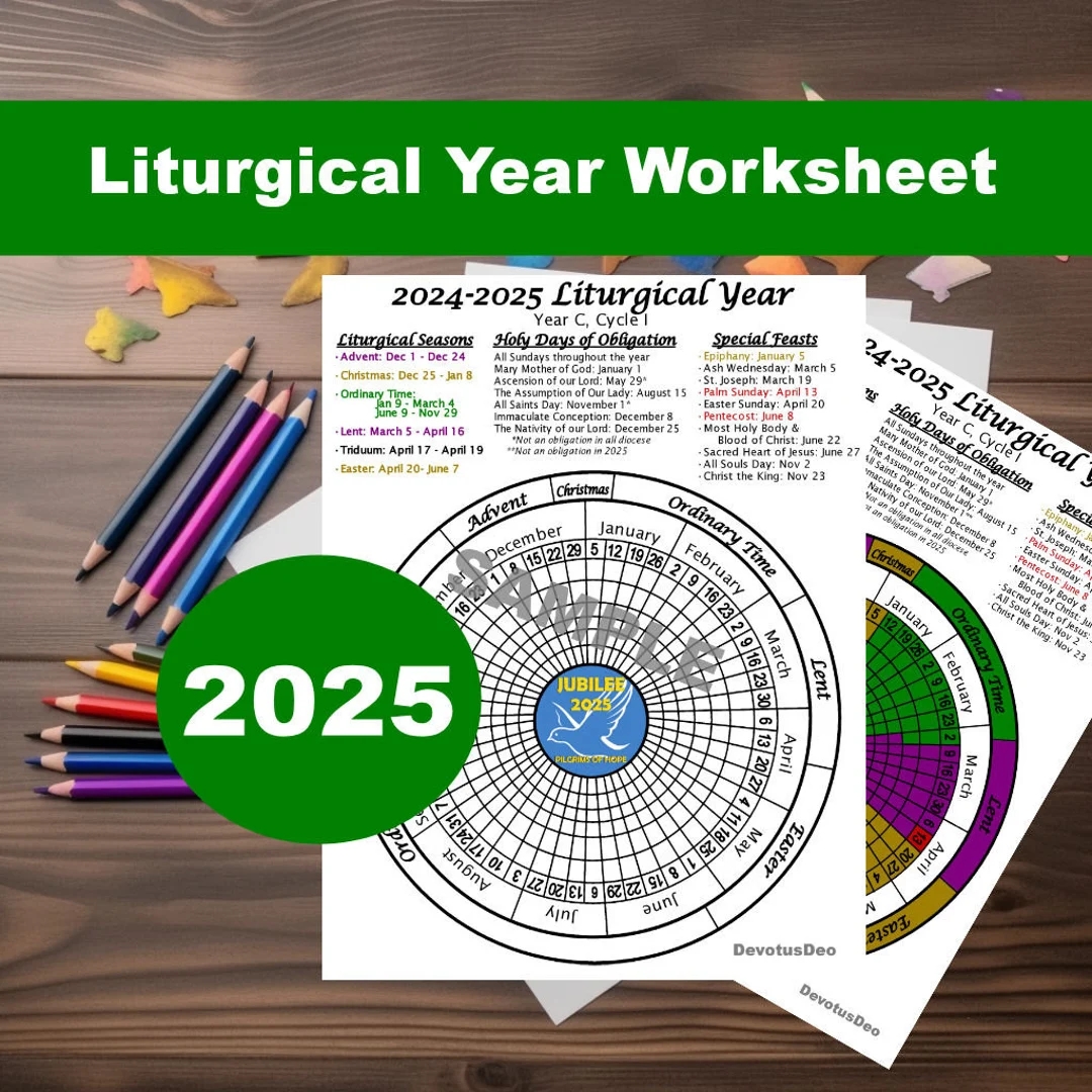 Blank Liturgical Calendar 2025