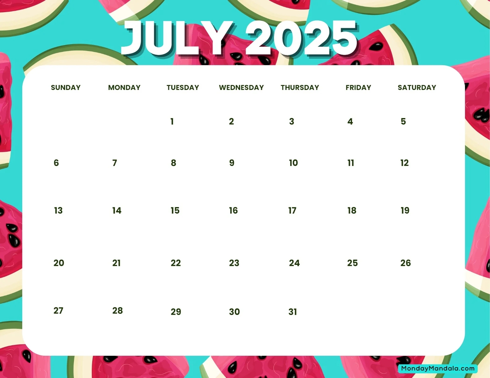 Printable Calendars For 2025 2026 Free PDFs 