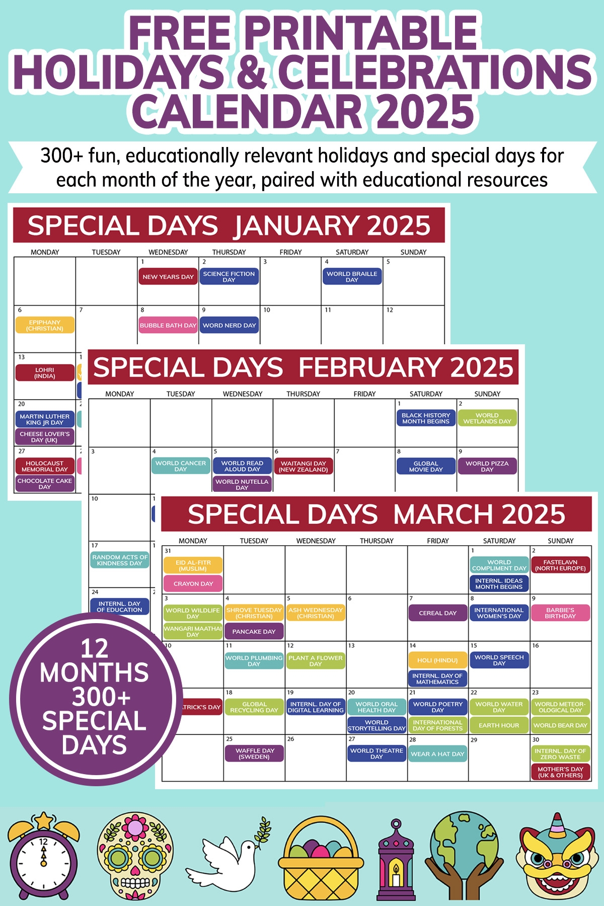 Blank Calendar With Holidays December 2025