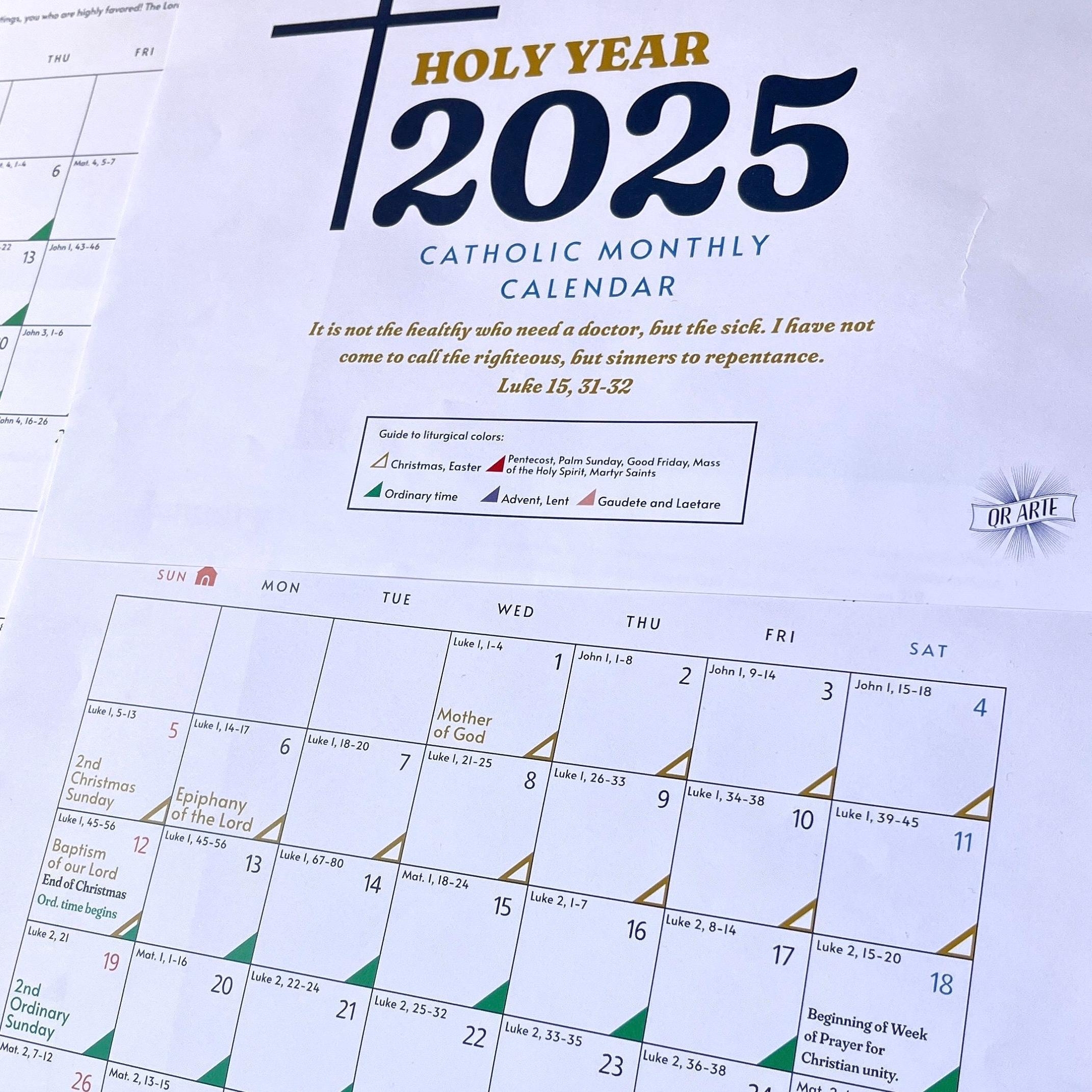 Printable PDF Catholic Monthly Liturgical Calendar 2025 Christian Year Calendar Religious Planner With Feasts And Solemnities Etsy
