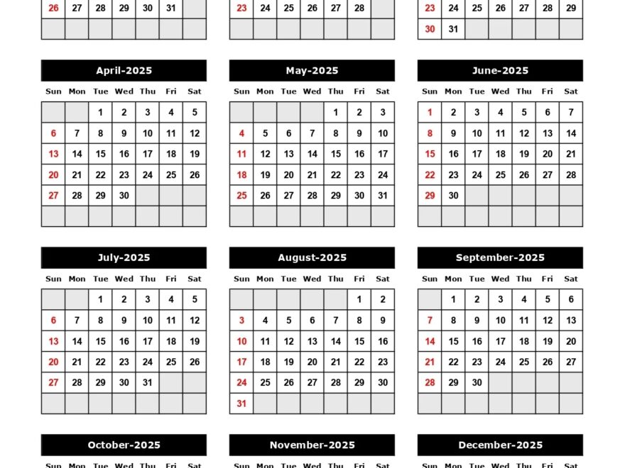 Ready To Use Printable Calendar 2025 MSOfficeGeek