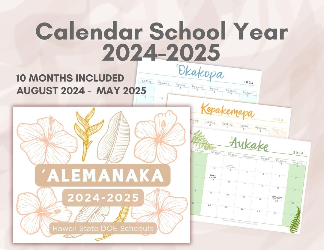 Hawaiian Calendar 2025 3 Blank Months