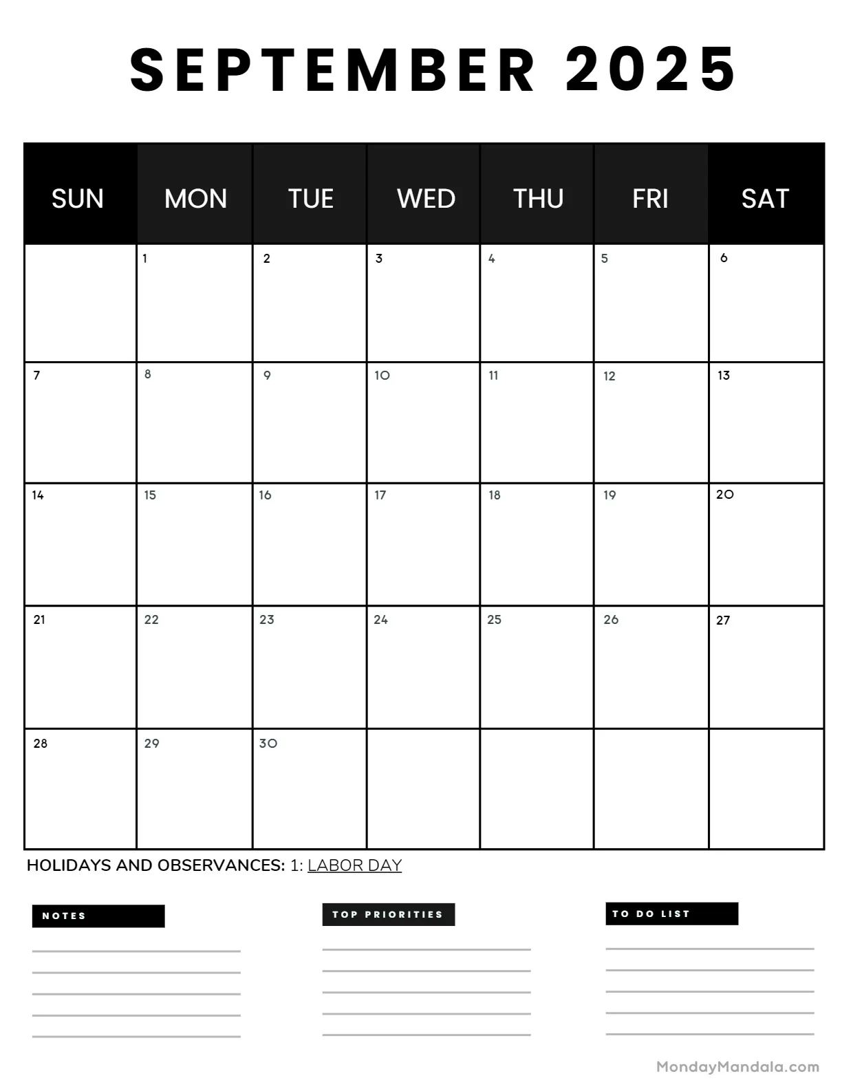 September 2025 Calendar 52 Free PDF Printables 