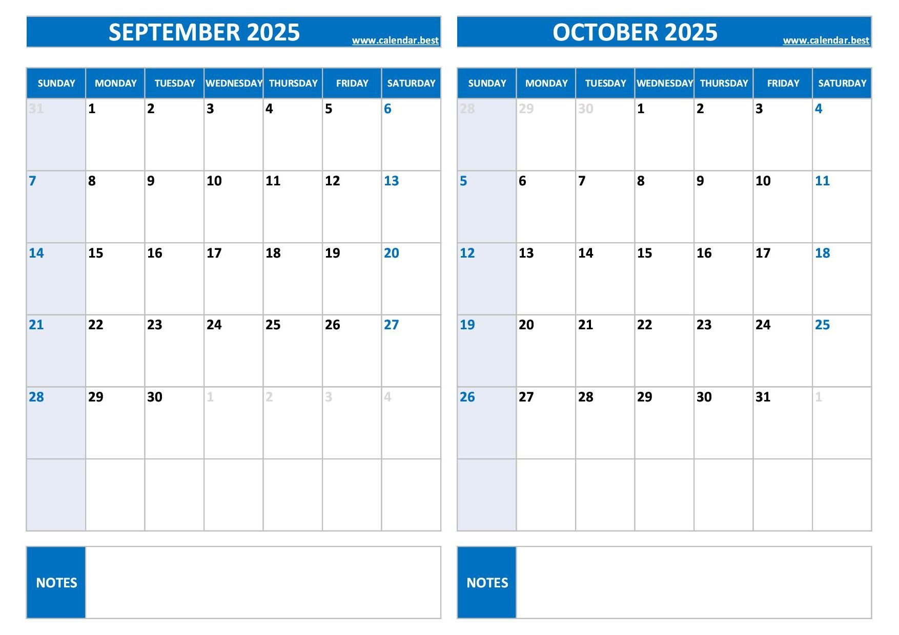 September 2025 Calendar Calendar best