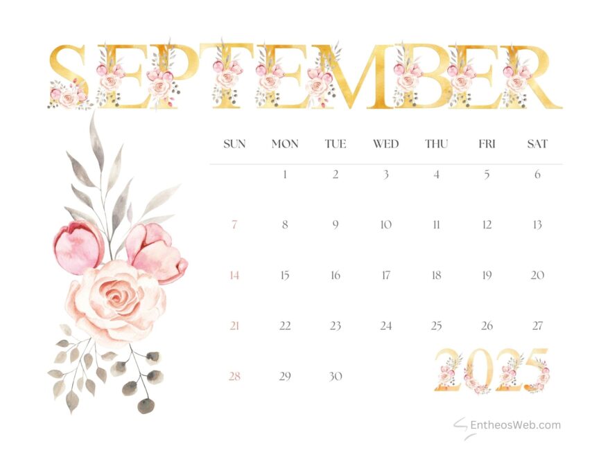 September 2025 Calendar Printables EntheosWeb