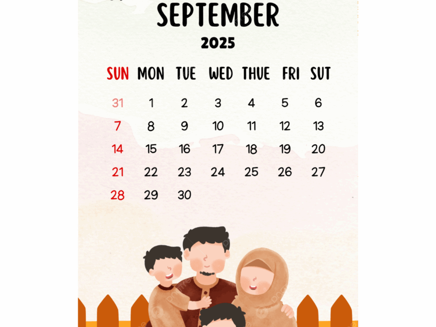 September 2025 Calendar Template Template Download On Pngtree