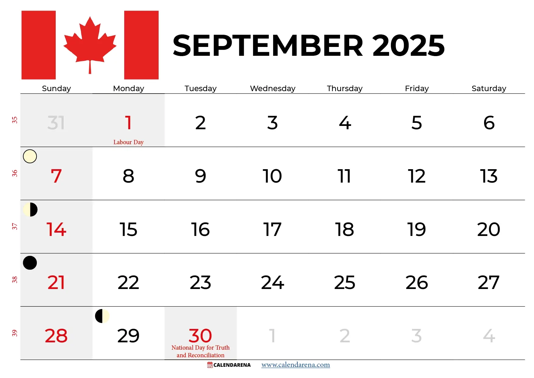 September 2025 Blank Calendar Printable