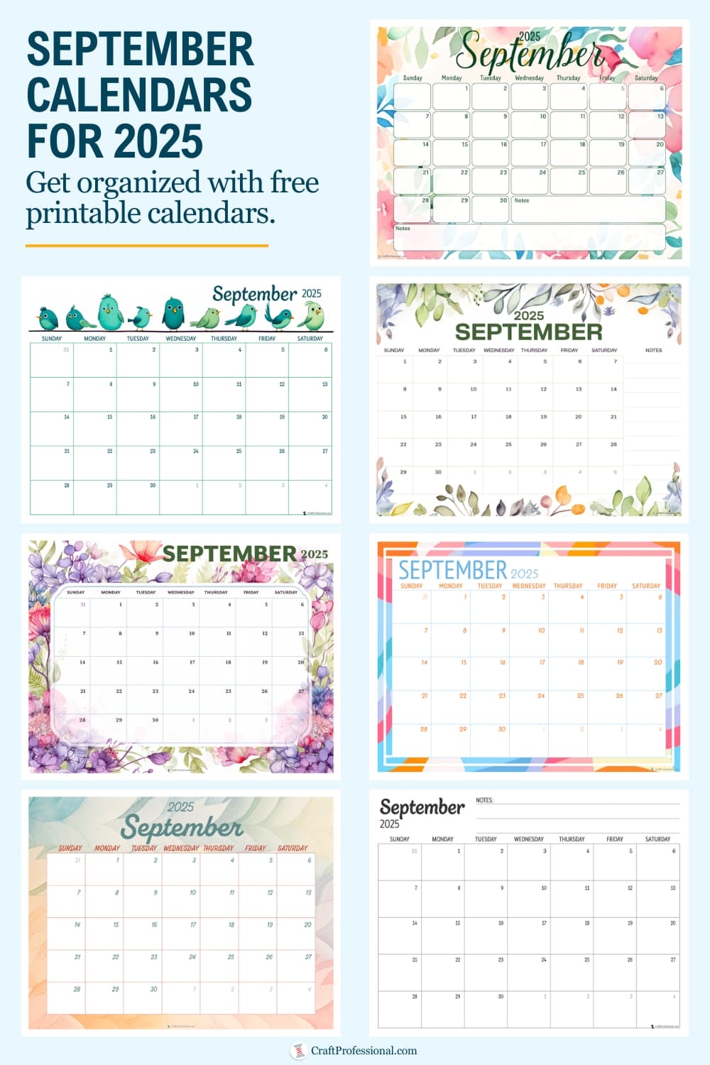 September Calendars Get Organized With Free Printables For 2025