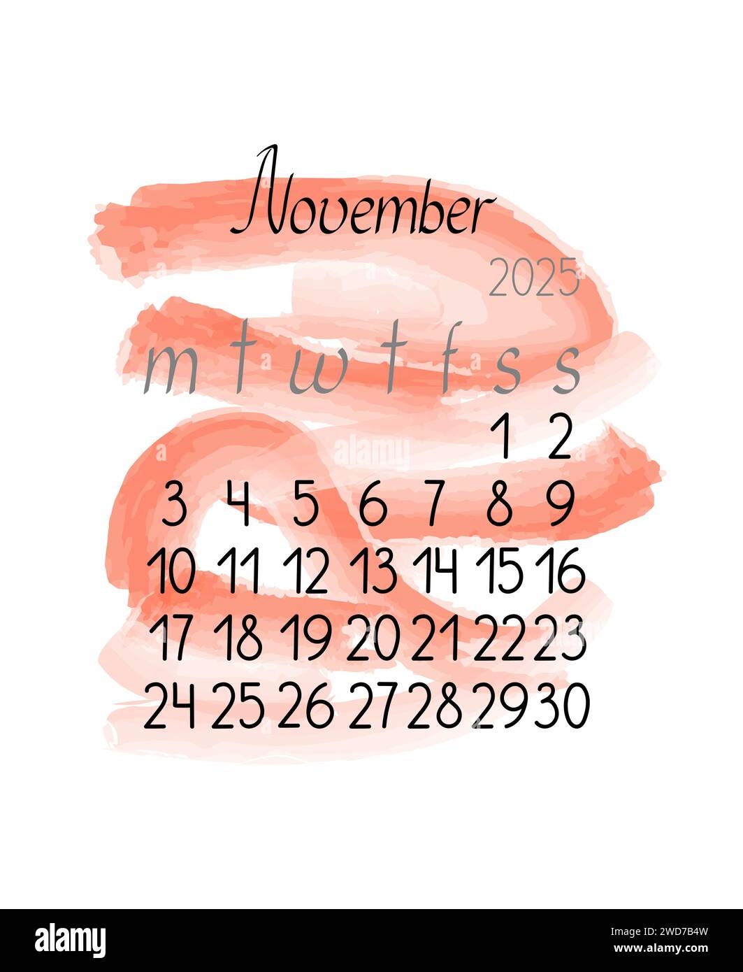 Simple 2025 Year Calendar Week Stock Vector Images Alamy