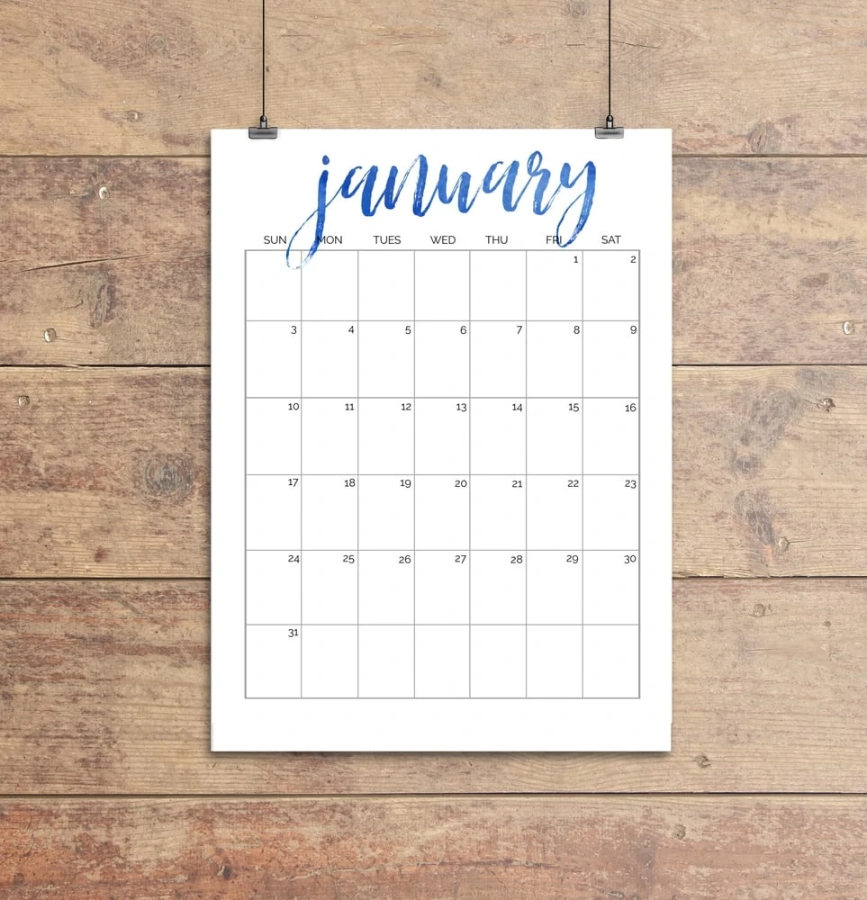 Simple And Pretty Free Printable 2025 Calendars