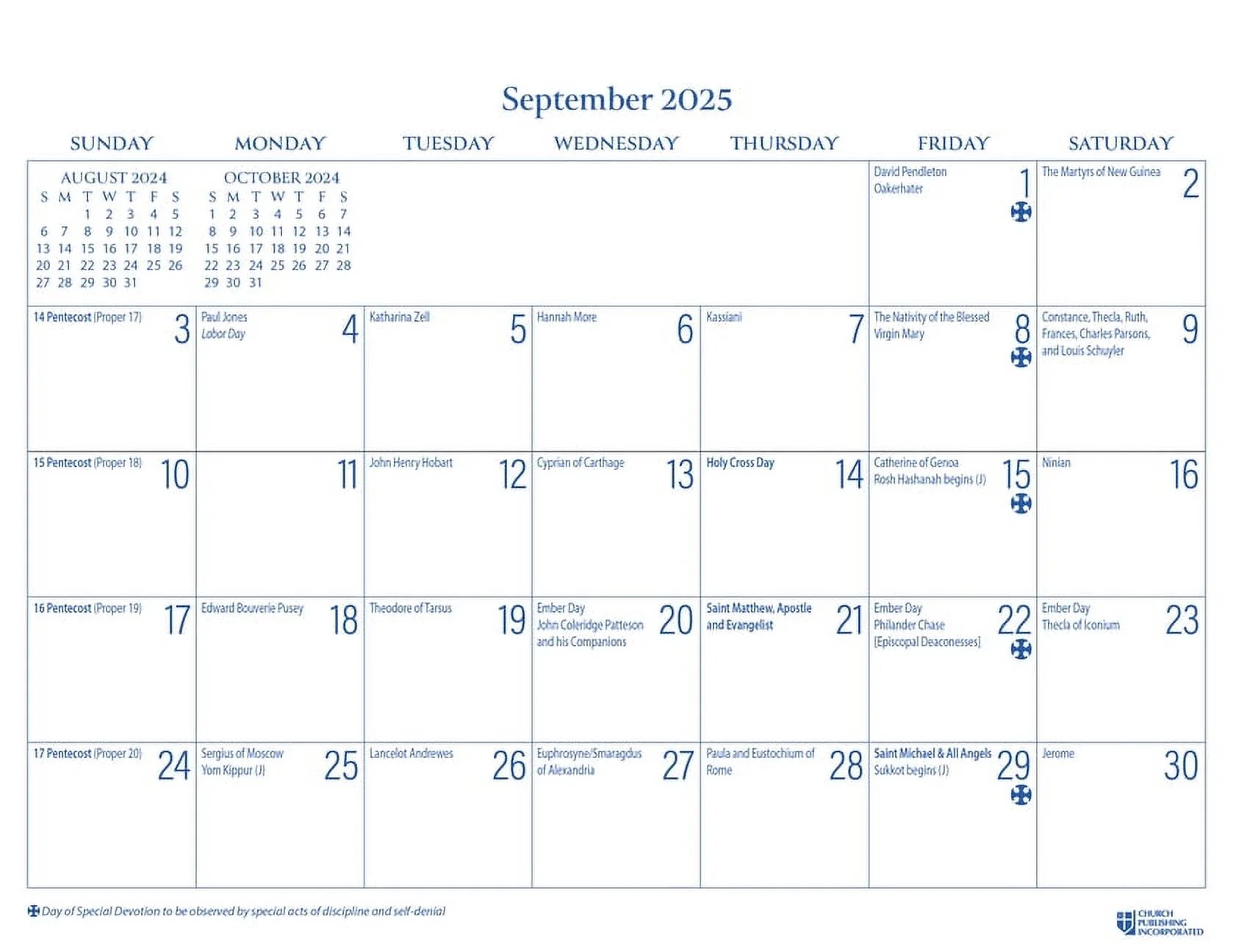 Temple Calendar