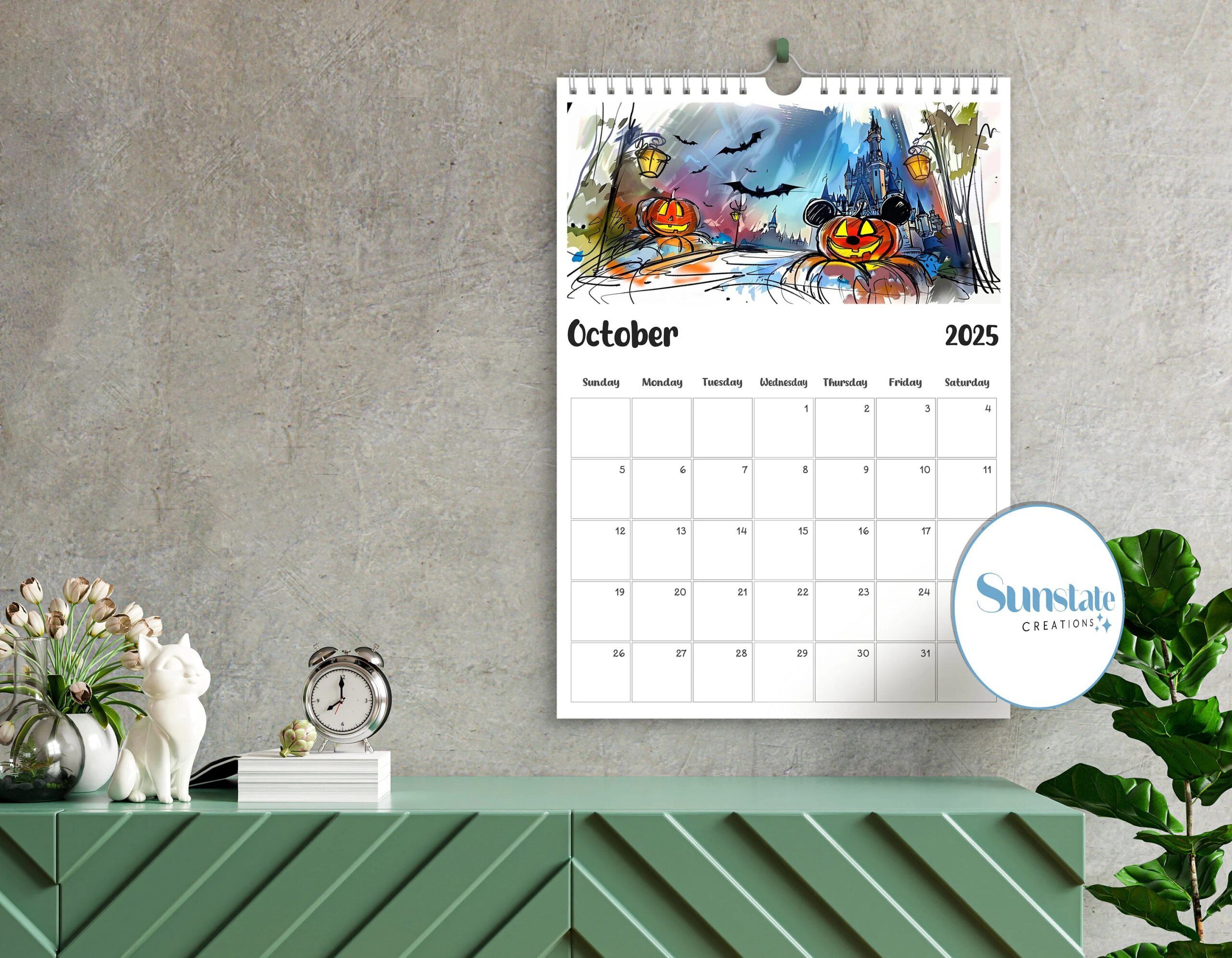 Walt Disney World Calendar 2025 Disney Calendar Disney Calendars 2025 Disney Inspired Wall Calendar Disney Prints Disney Gifts Etsy