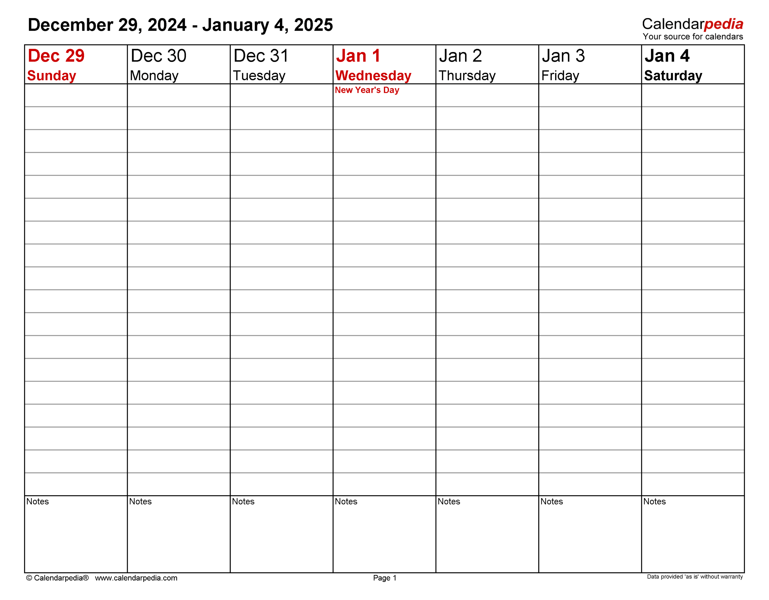 Weekly Calendars 2025 For Word 12 Free Printable Templates