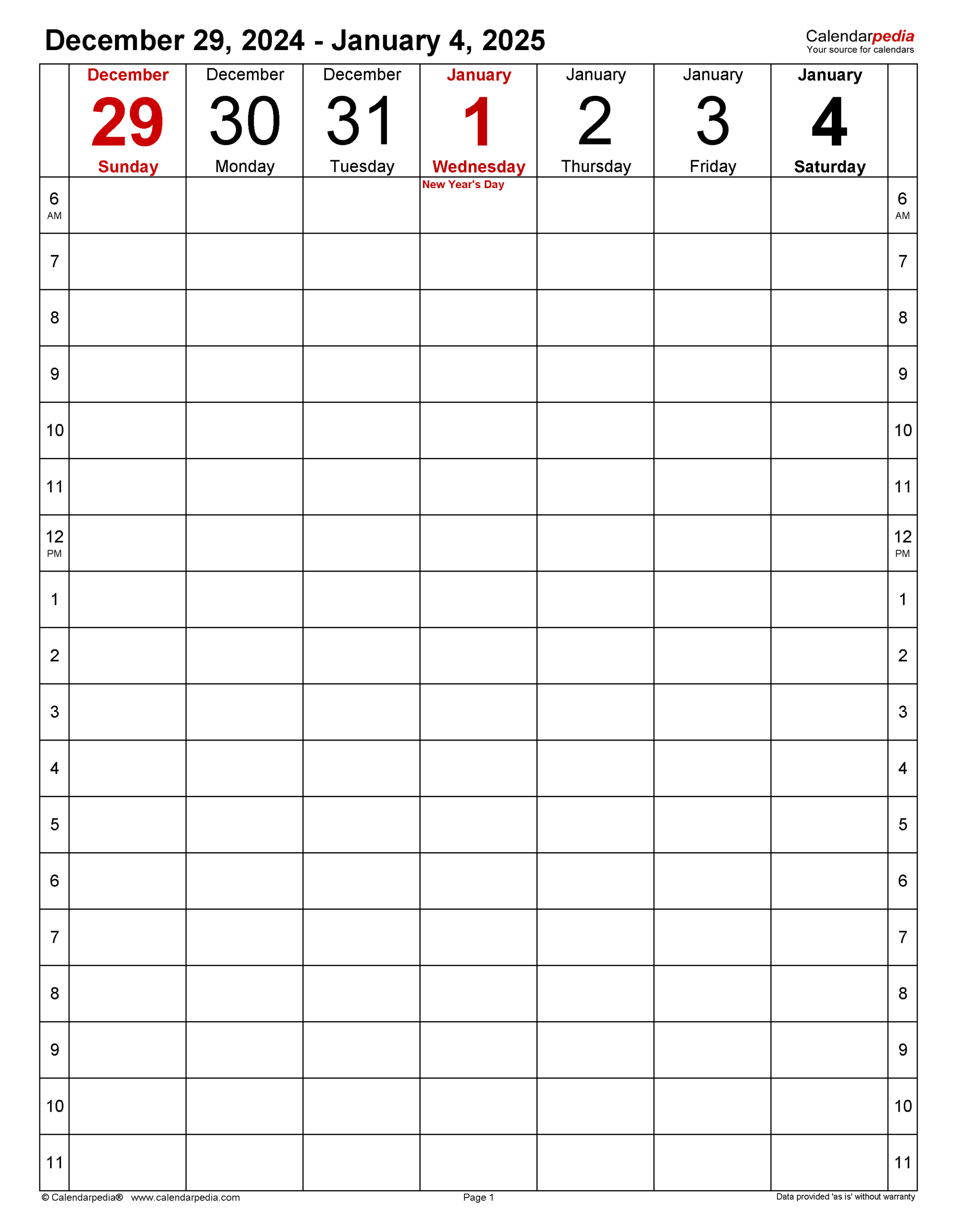 Weekly Calendars 2025 For Word 12 Free Printable Templates