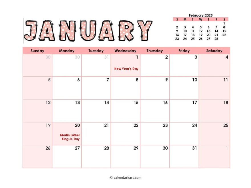 Word Calendar Template 2023 Calendarkart