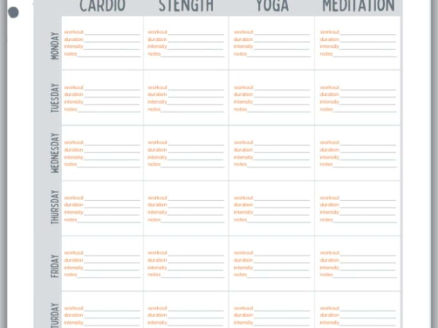 Workout Calendar Template Achieve Your Fitness Goals Love Our Real Life